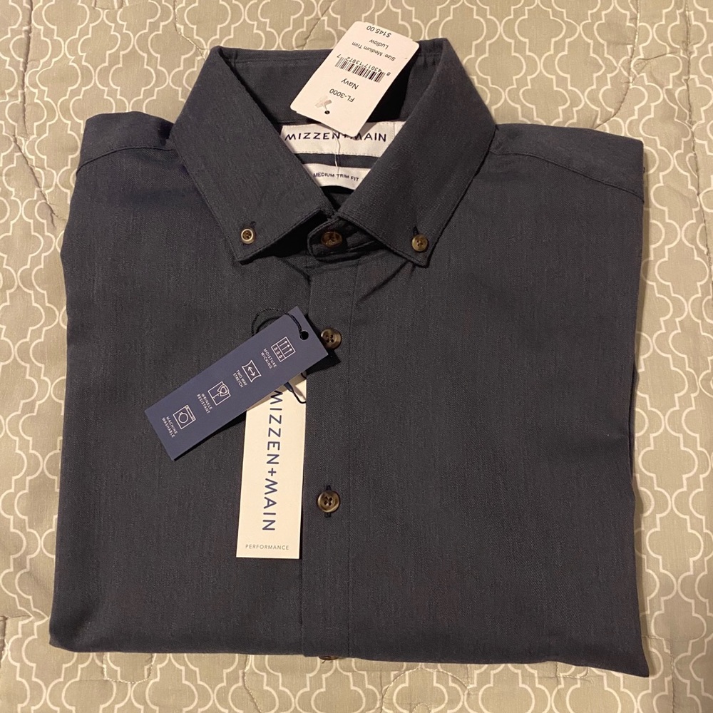 Mizzen+Main Ludlow Trim Fit Shirt. Sz. M